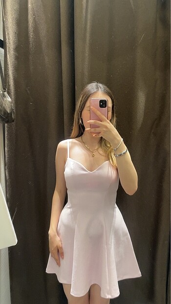 Zara pembe elbise