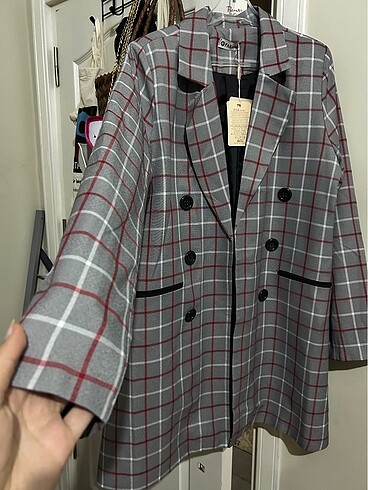 44 Beden Ekose Blazer