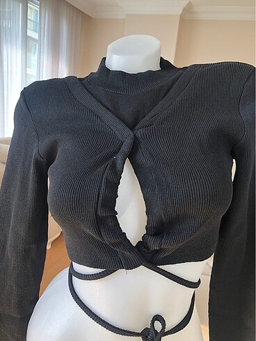 xs Beden Crop büstiyer kazak bluz