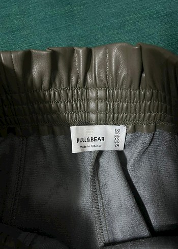 Kadın Gri Deri Mini Şort - Görsel 2