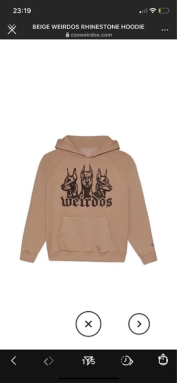 cos weirdos limited rhinestone hoodie