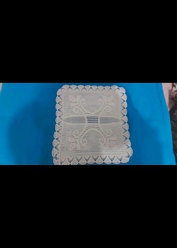  Dantel İşlemeli Beyaz Kare Peçeteler