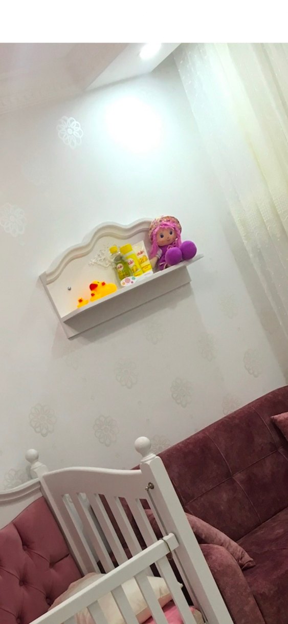 Beyaz Renkli Çocuk Rafı mdf - Görsel 2