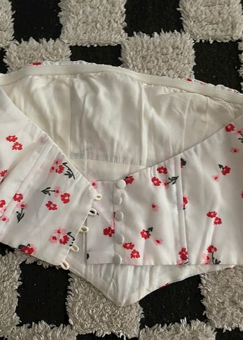 Topshop princess polly İnce Askılı Nakışlı Beyaz Mini Büstiyer