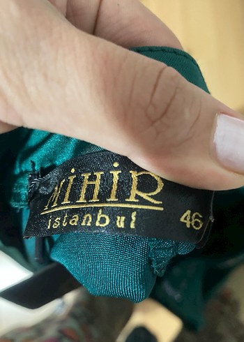 Yılan Desenli Uzun Yeşil Abiye Elbise - Görsel 9