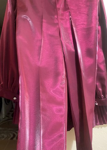 Bordo Uzun Kollu Drapeli takı - Görsel 8