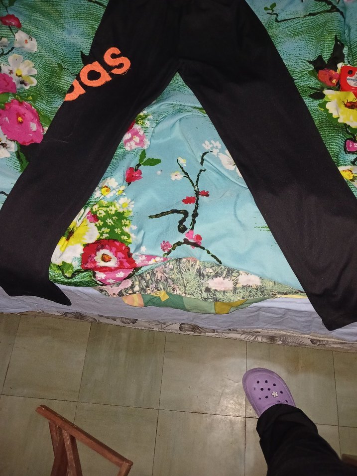 Siyah Adidas Baskılı  Eşofman Altı - Görsel 4