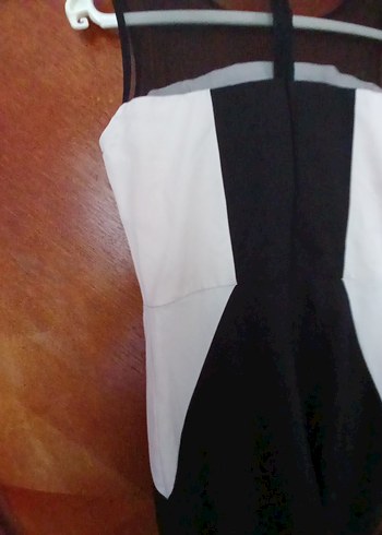 Siyah  krem Uzun Askılı Kadın Tulum - Görsel 3