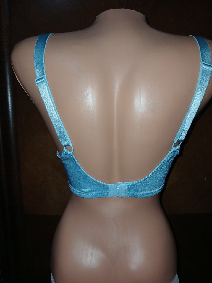 Pastel Mavi Vintage Dantelli Sütyen  75 d - Görsel 2