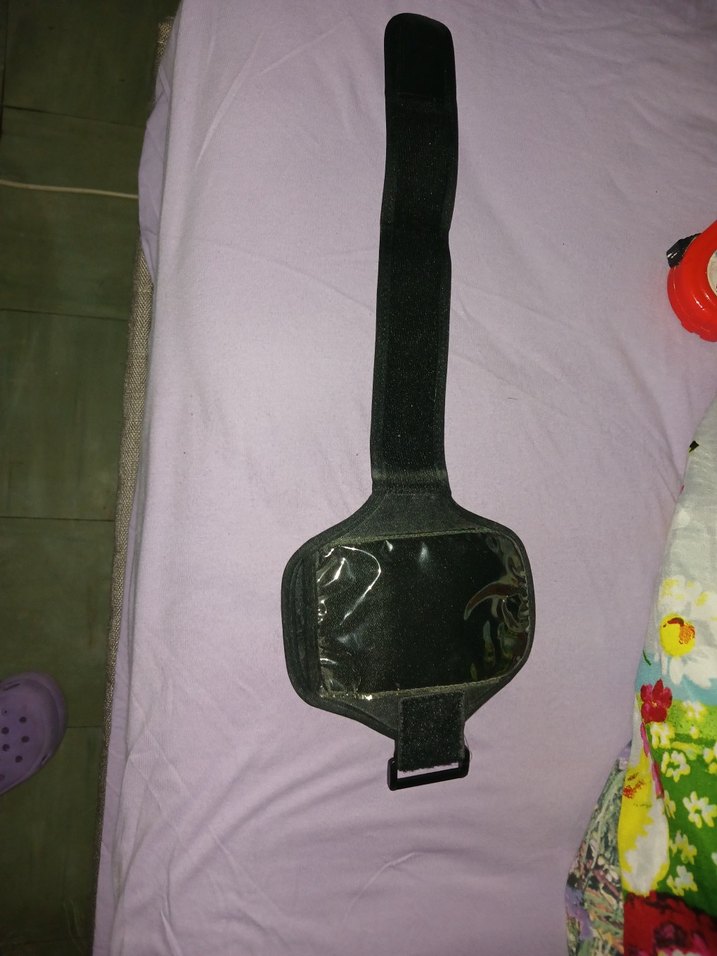 Siyah Biker Telefon Kılıfı Velcro Bantlı  kola takılır - Görsel 4