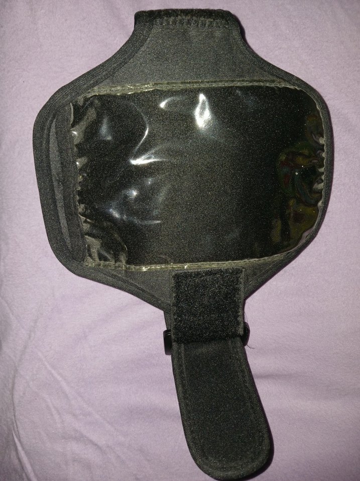 Siyah Biker Telefon Kılıfı Velcro Bantlı  kola takılır - Görsel 2