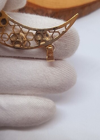 Doğal taş gümüş kolye ucu - Görsel 2