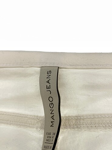 38 Beden beyaz Renk Mango Jean / Kot %70 İndirimli.