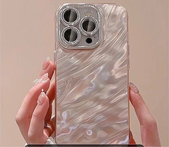 iphone 14 rose gold kamera taşlı kılıf
