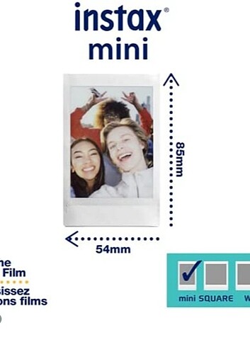 Instax mini film 20'li