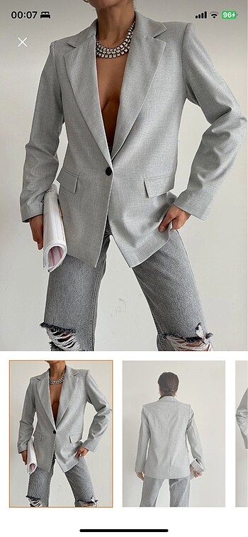 Gri blazer ceket