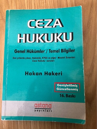 Ceza Hukuku - Genel Hükümler / Temel Bilgiler Hakan Hakeri