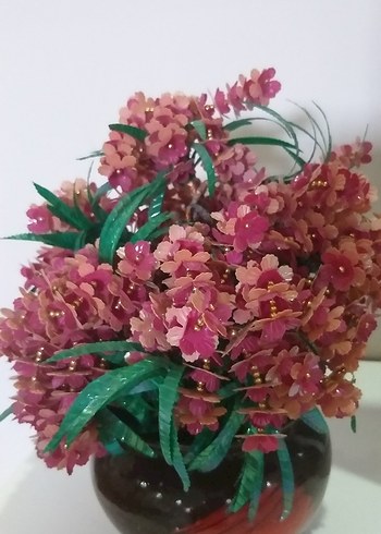 English Home Renkli Pembe çiçek el işçiliği Aranjmanı