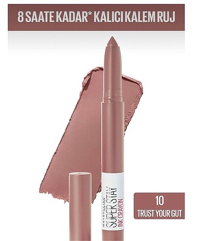 Maybelline new york süper stay kalıcı asansörlü kalem ruj