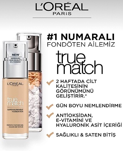 Loreal paris true match fondoten