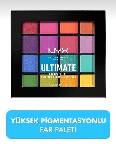 Nyx ultimate renkli far paleti
