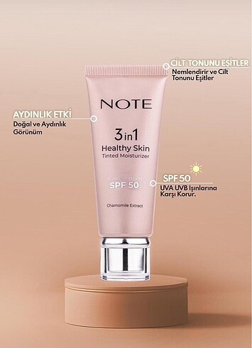 Note 3 in 1 healthy skin tinted moisturizer spf 50