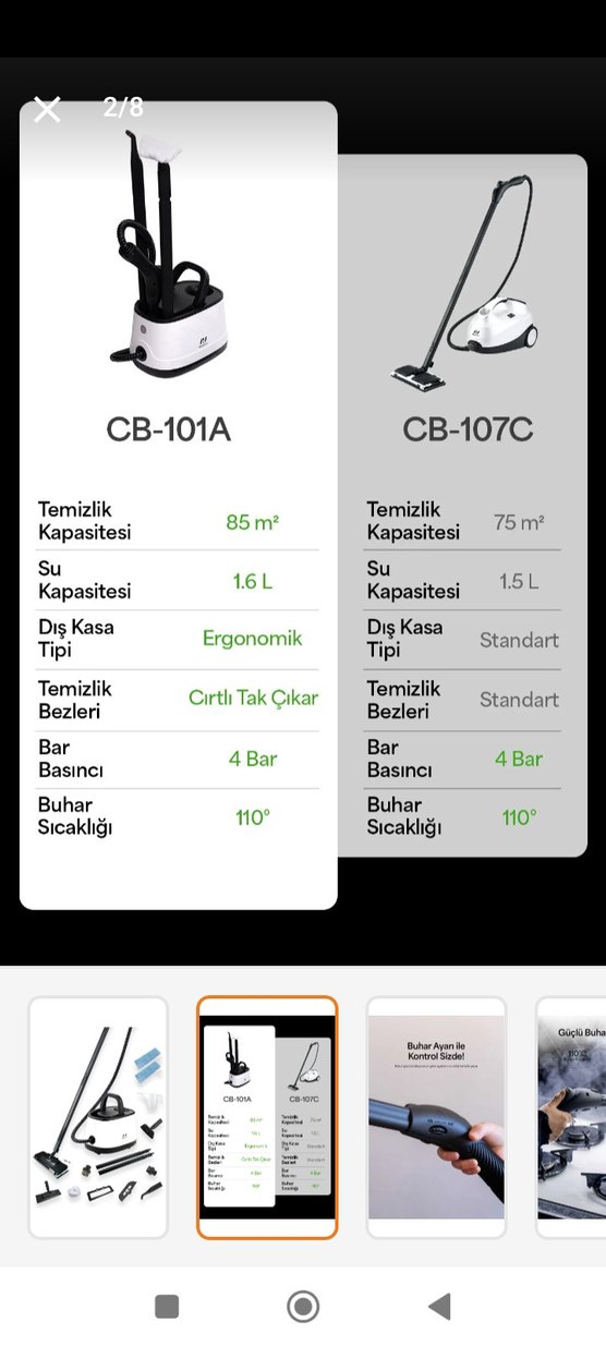 PiranT Buhar Temizleyici Seti Beyaz-Gri - Görsel 5