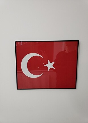 Türk Bayrağı Çerçeveli Tablo