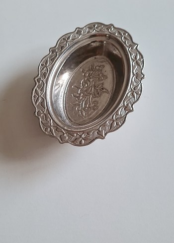 İşlemeli gümüş Renkli Parlak mini lokum Tabağı - Görsel 2