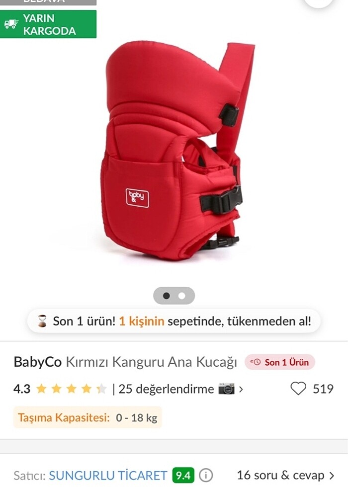 Babyco kanguru - Görsel 2