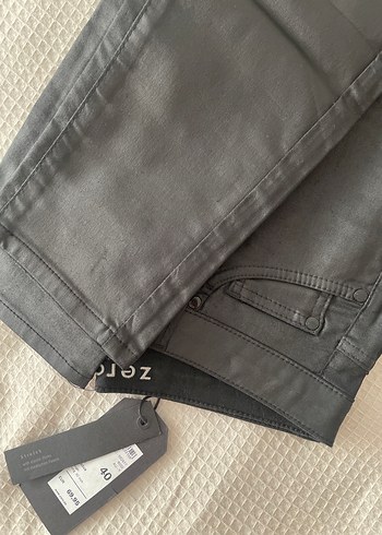 Gri Deri Kadın Skinny Pantolon
