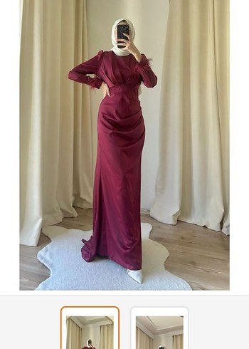 Bordo Uzun Drapeli Kadın Abiye Elbise kiralık fiyatı degisir