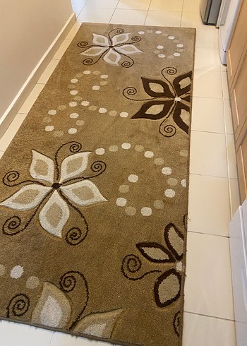 Kahverengi Çiçek Desenli Halı - Görsel 2