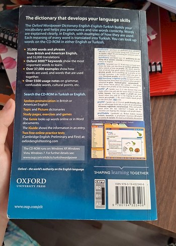 Oxford Wordpower İngilizce-İngilizce-Türkçe Sözlük - Görsel 2