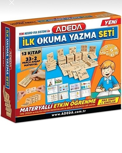 Adeda ilk okuma yazma seti