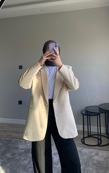 Bej blazer ceket