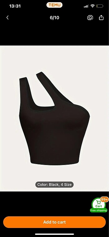 Tek kol crop shein crop