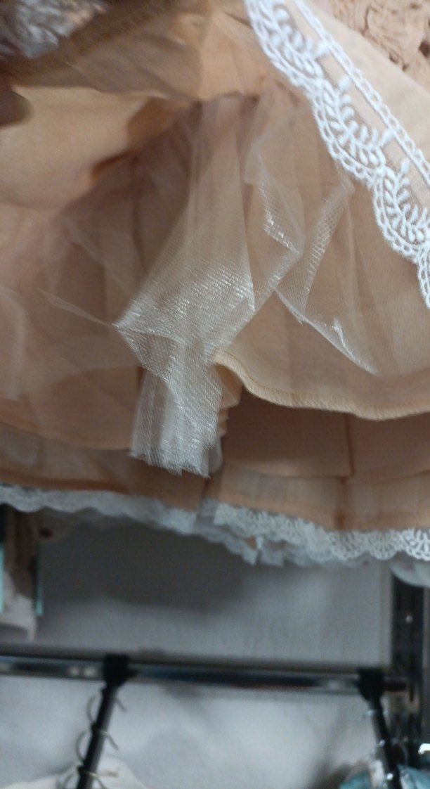 Bej Dantel Detaylı Kız Elbisesi - Görsel 2