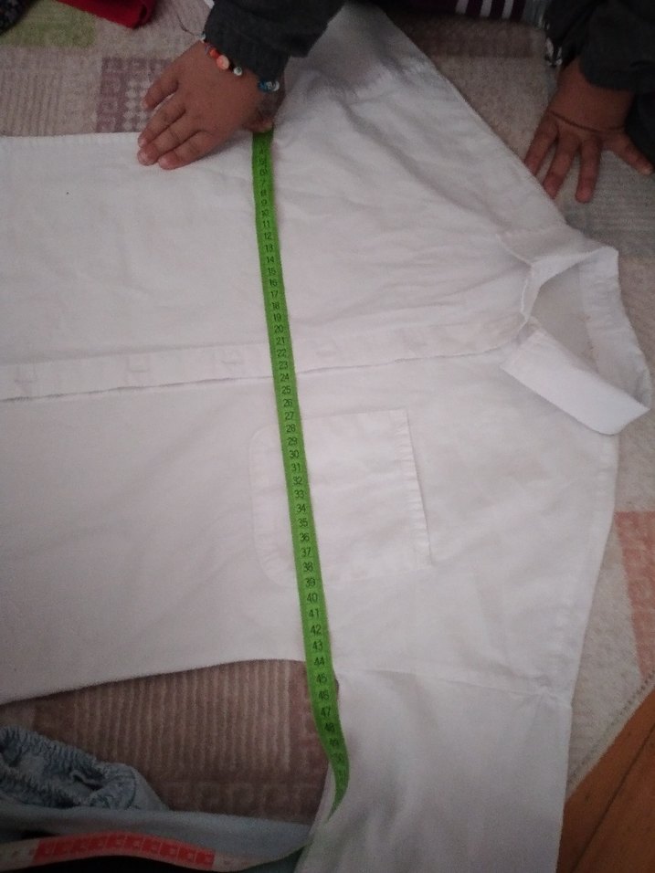 Düğmeli Beyaz Gömlek - Görsel 4