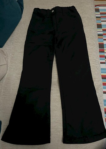 siyah keten pantolon - Görsel 2