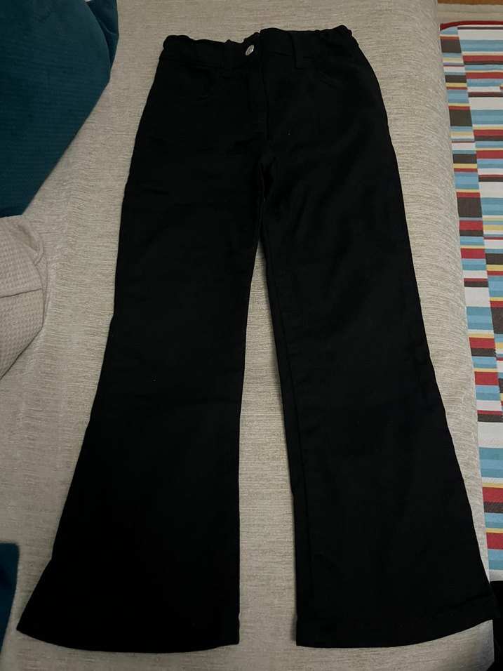 siyah keten pantolon - Görsel 2
