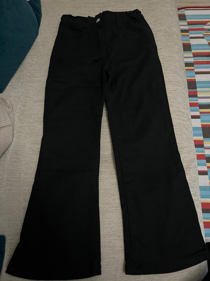 siyah keten pantolon - Görsel 3