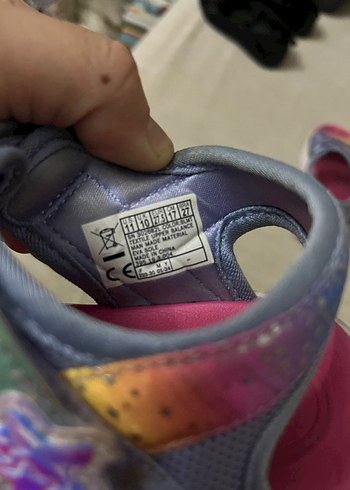 Işıklı Renkli Kız Çocuk Cırtcırtlı Sandalet - Görsel 3