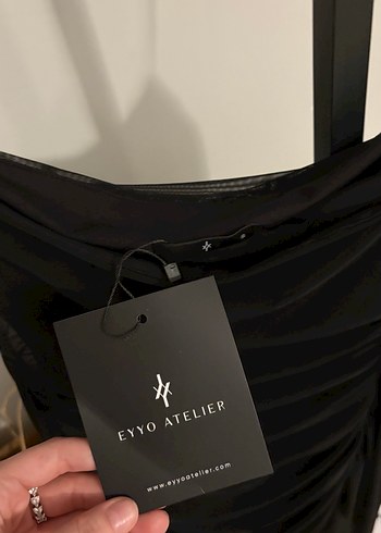 Siyah Straplez Mini Elbise - Görsel 5