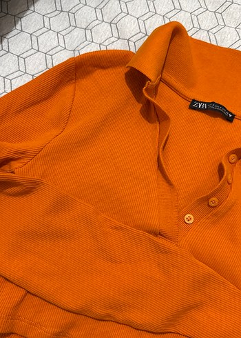 Turuncu Polo Yaka Tişört - Görsel 3