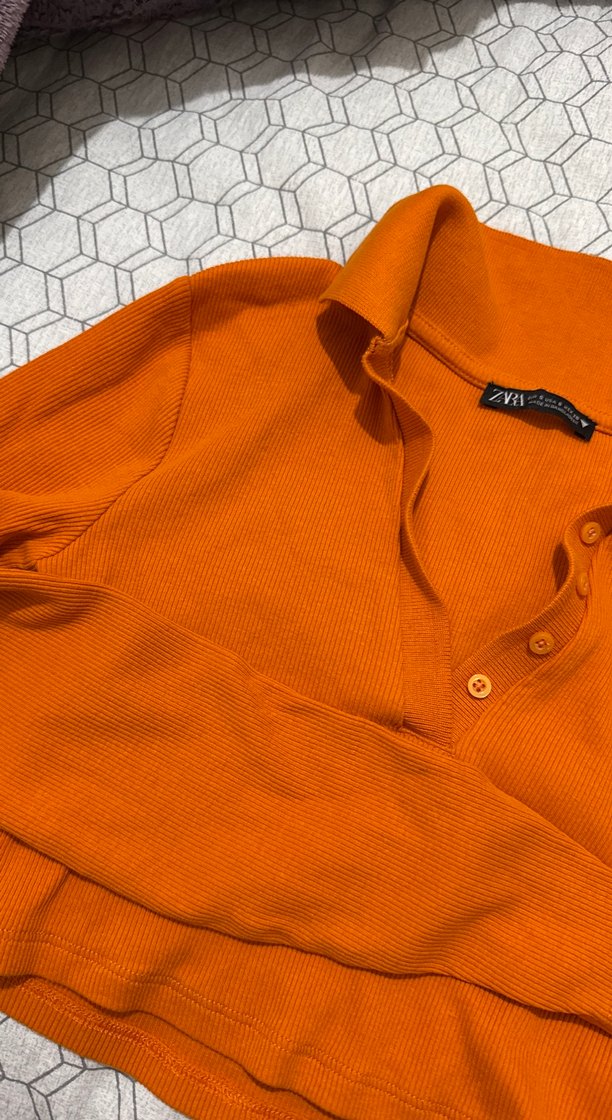 Turuncu Polo Yaka Tişört - Görsel 3