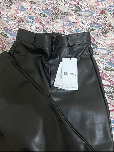 xs Beden siyah Renk Deri pantolon