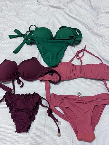 3 adet bikini takımı 2 kere kullanıldı