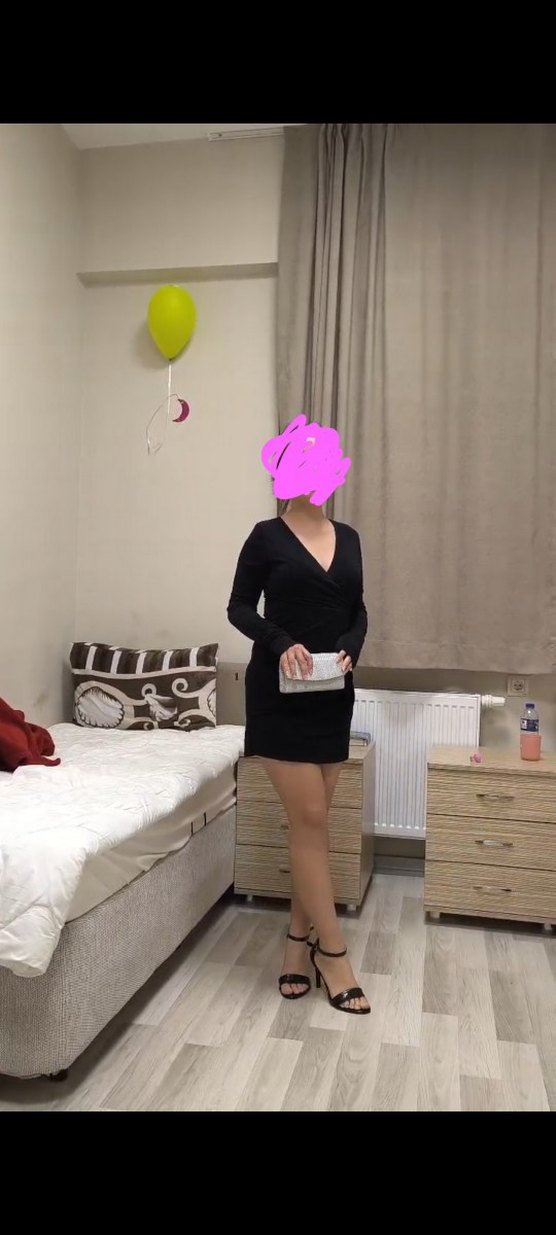 Siyah Mini Elbise - Görsel 3