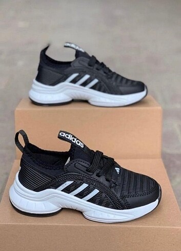 Adidas siyah beyaz run spor ayakkabı